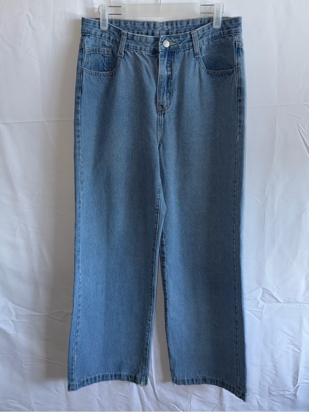SHEIN Light Blue Straight Leg Jeans